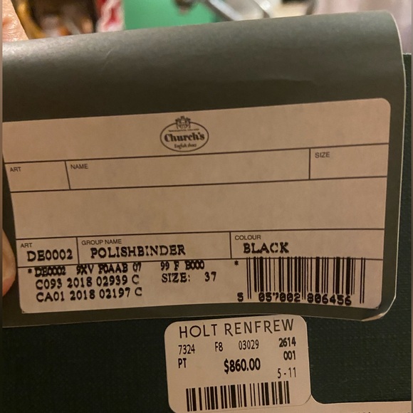 Church’s black leather shoes US size 7, EU size 37 - Picture 6 of 6